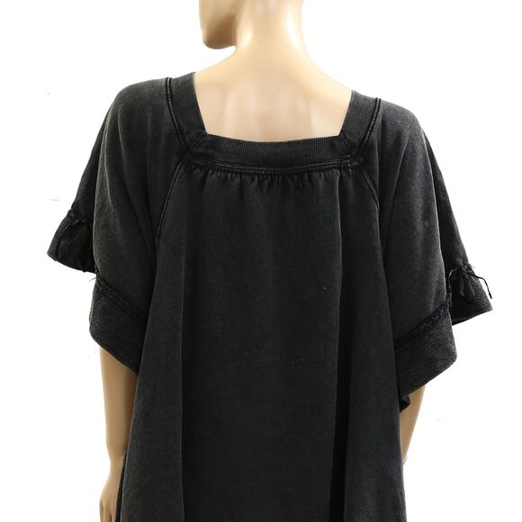 Free People Astoria Sweatshirt Tunic Dress Oversized Ribbon Cotton XL New 284485 - Picture 7 of 8
